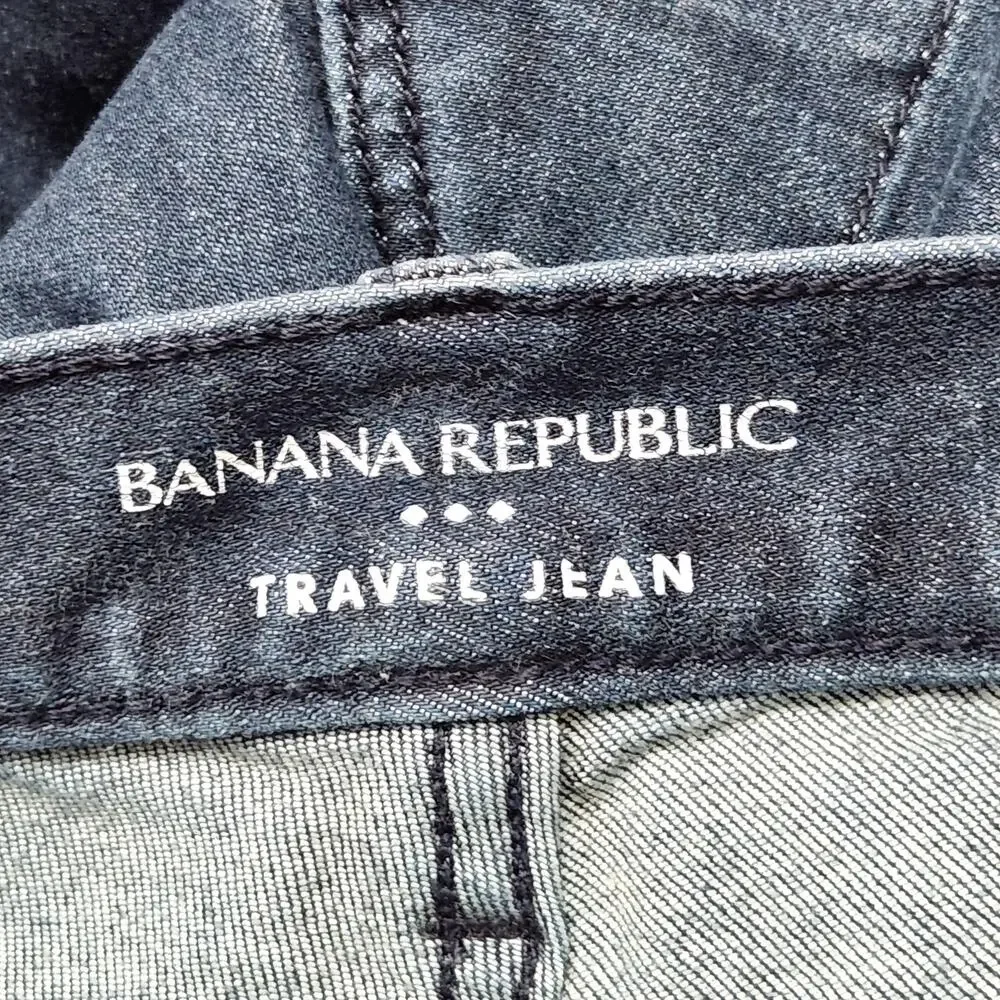 Banana Republic Travel Jean SL Jeans Mens 34x30 Blue Slim Straight Actual 34x29